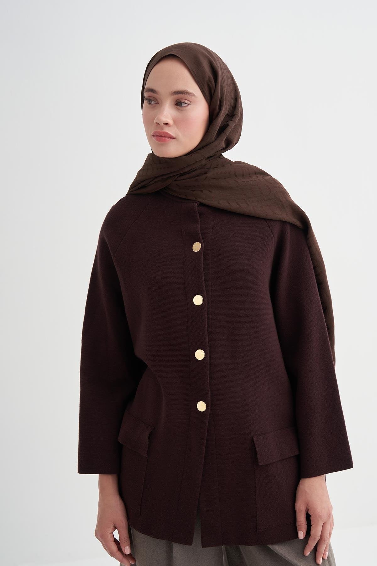 LİVA - Acı Kahve Pamuk Şal