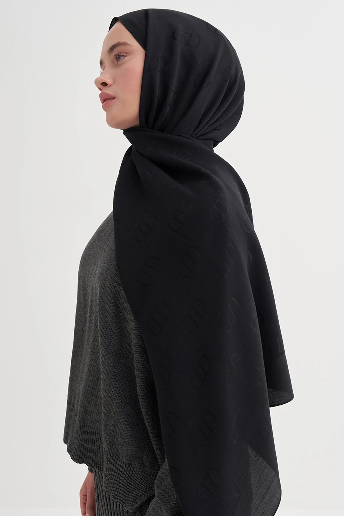 ALYA - Siyah Pamuk Şal