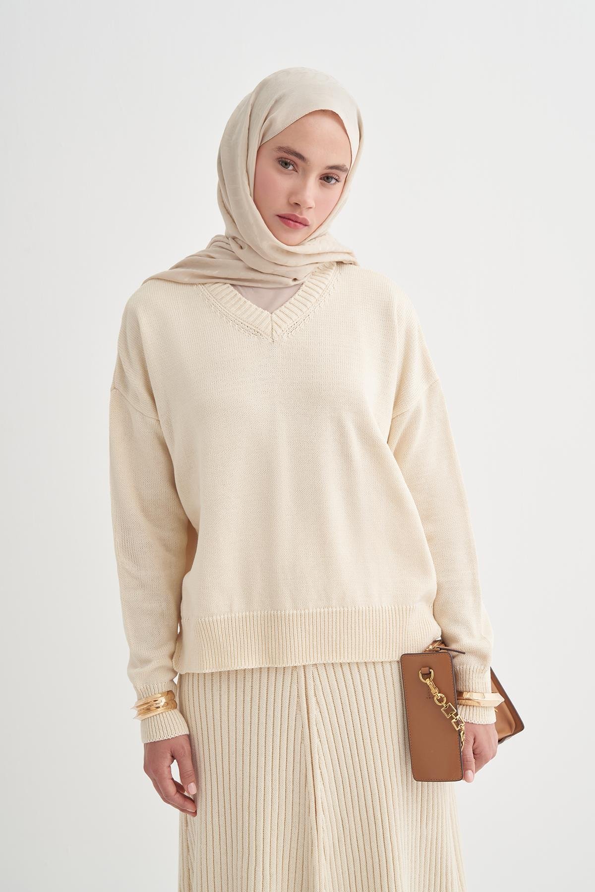ALYA - Bej Pamuk Şal