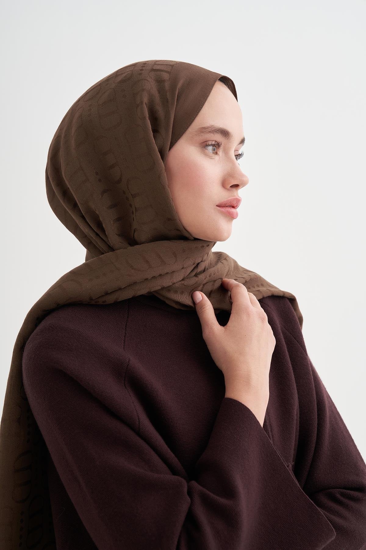 LİVA - Mocha Pamuk Şal