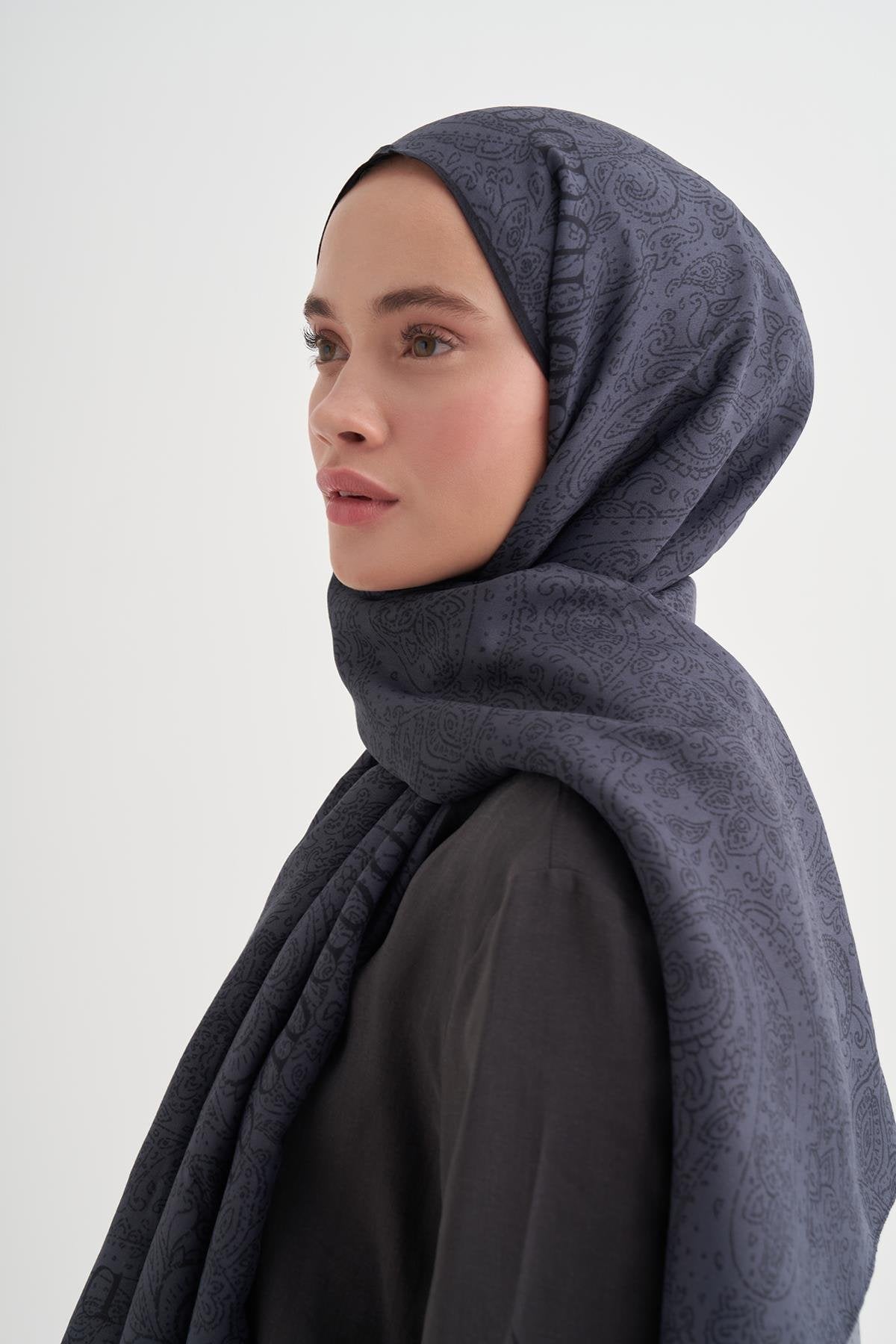 NAZENİN - Füme Floş Şal