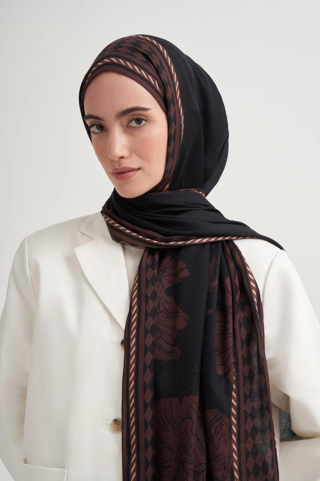 MÜHÜR - Siyah Viskon Şal