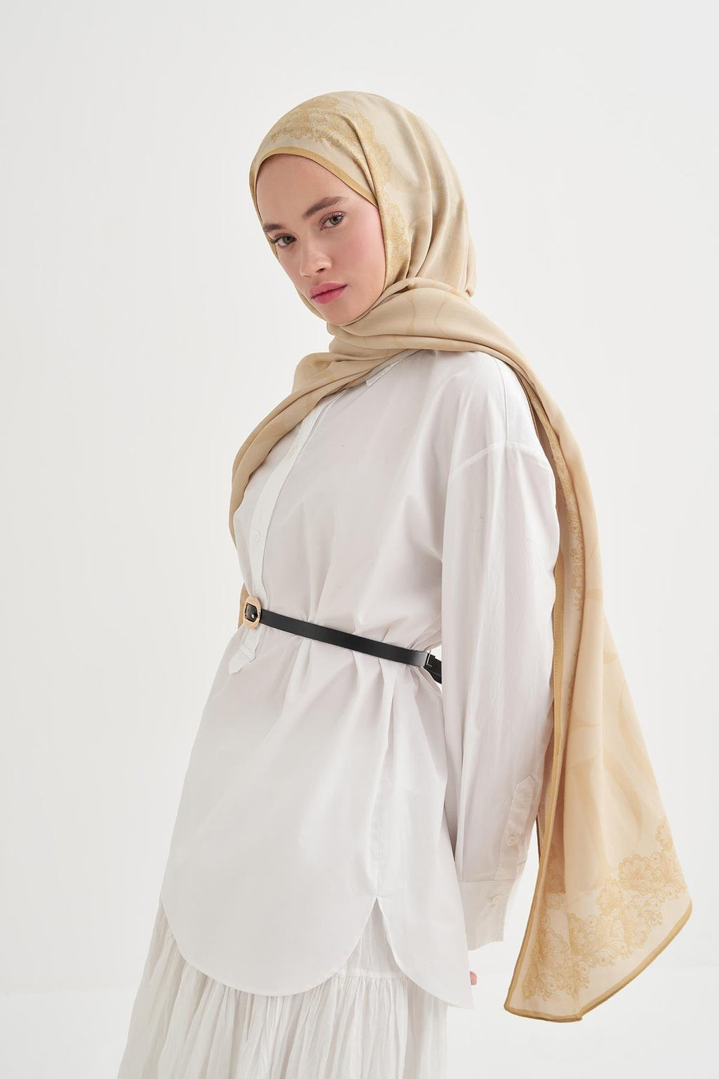 FİRUZE - Sarı Floş Şal