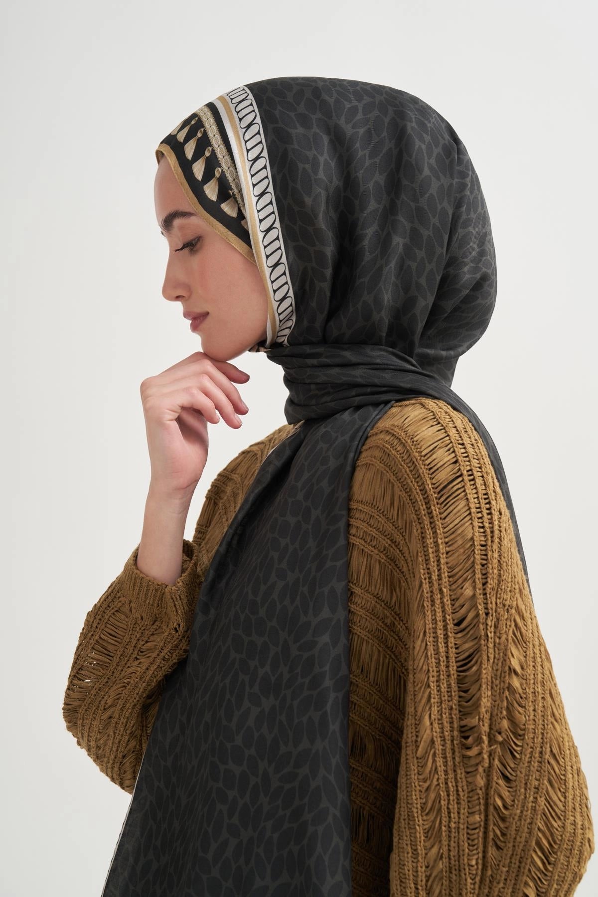 MÜHÜR - Haki Viskon Şal