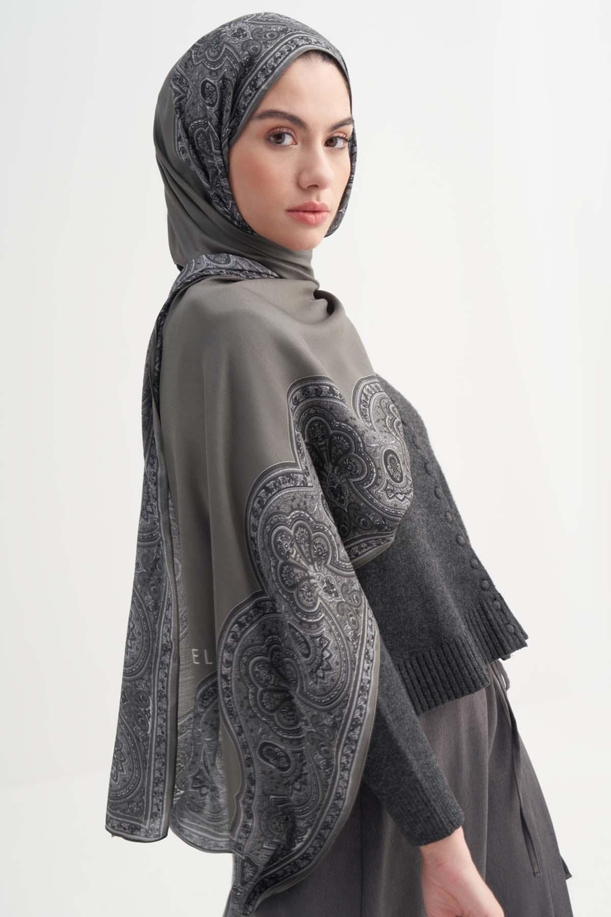 PERA - Gri Viskon Şal