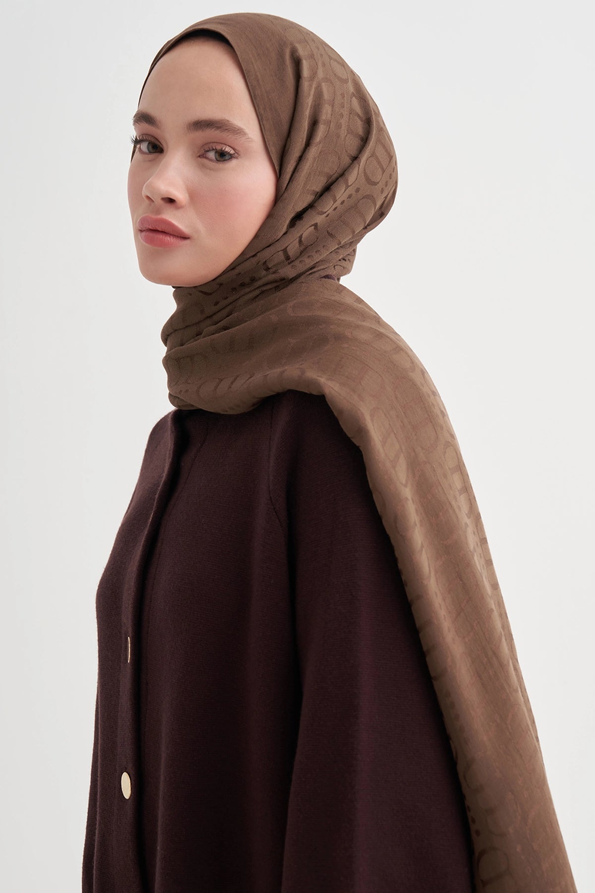 LİVA - Mocha Pamuk Şal