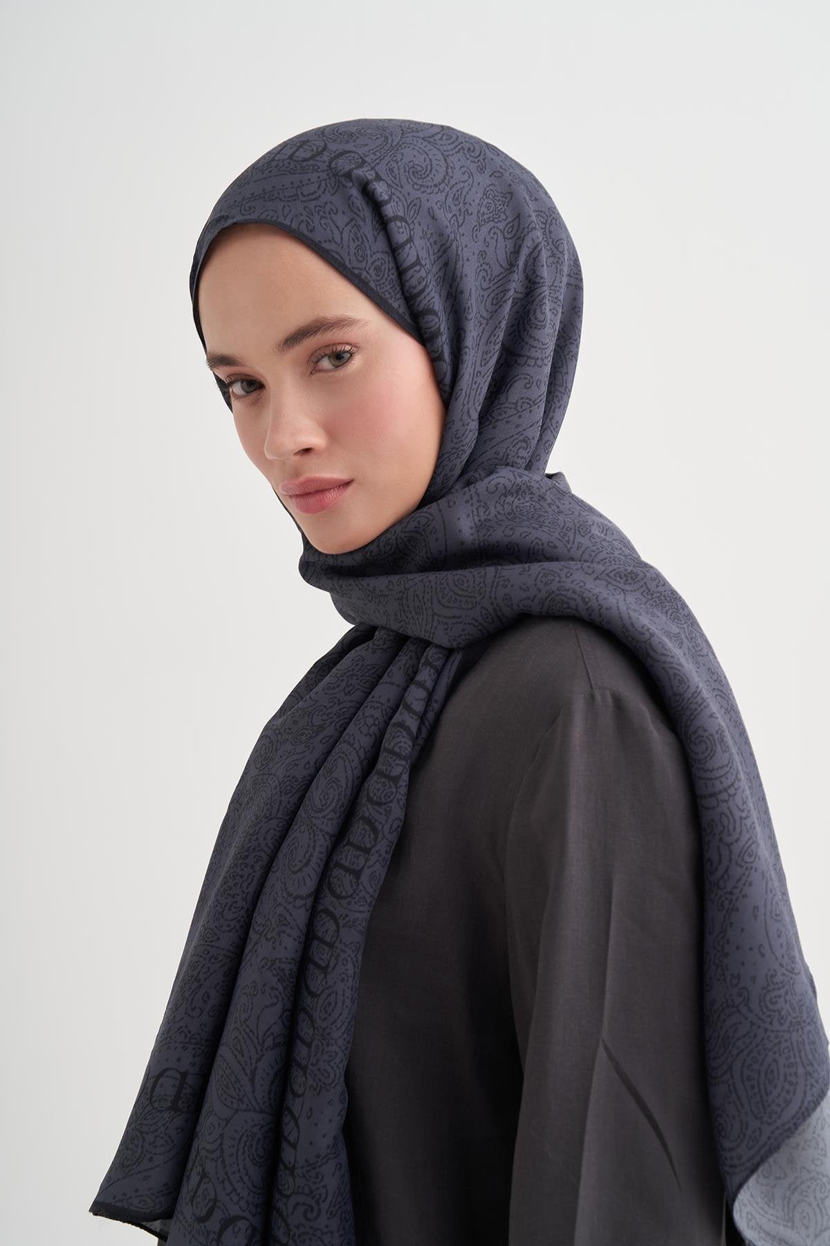 NAZENİN - Füme Floş Şal