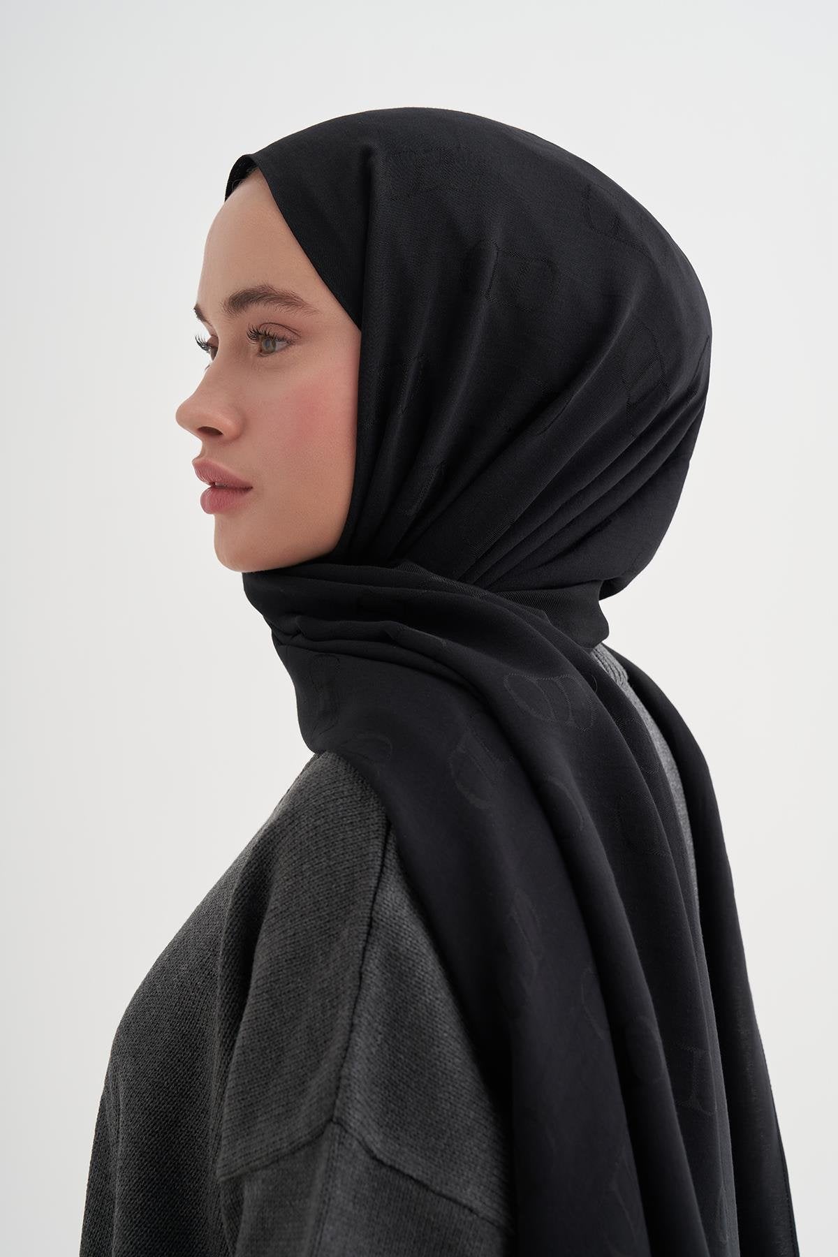 ALYA - Siyah Pamuk Şal