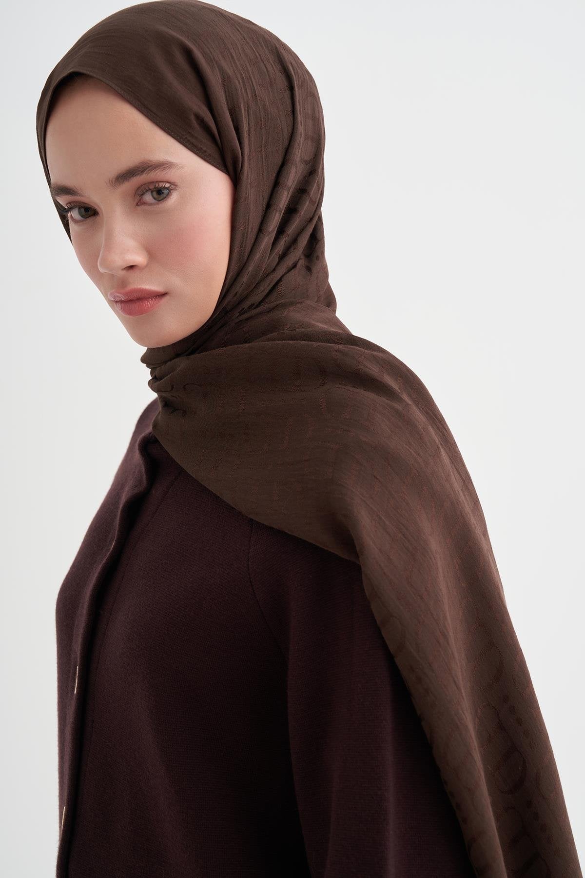 LİVA - Acı Kahve Pamuk Şal