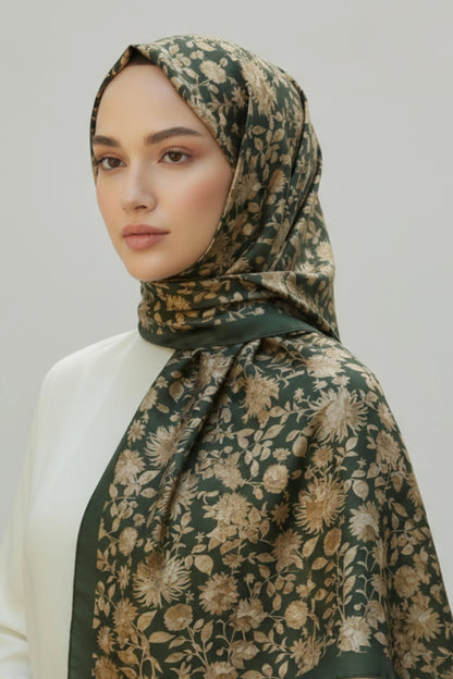 GONCA - Bordo Çiçek Dokulu Şal