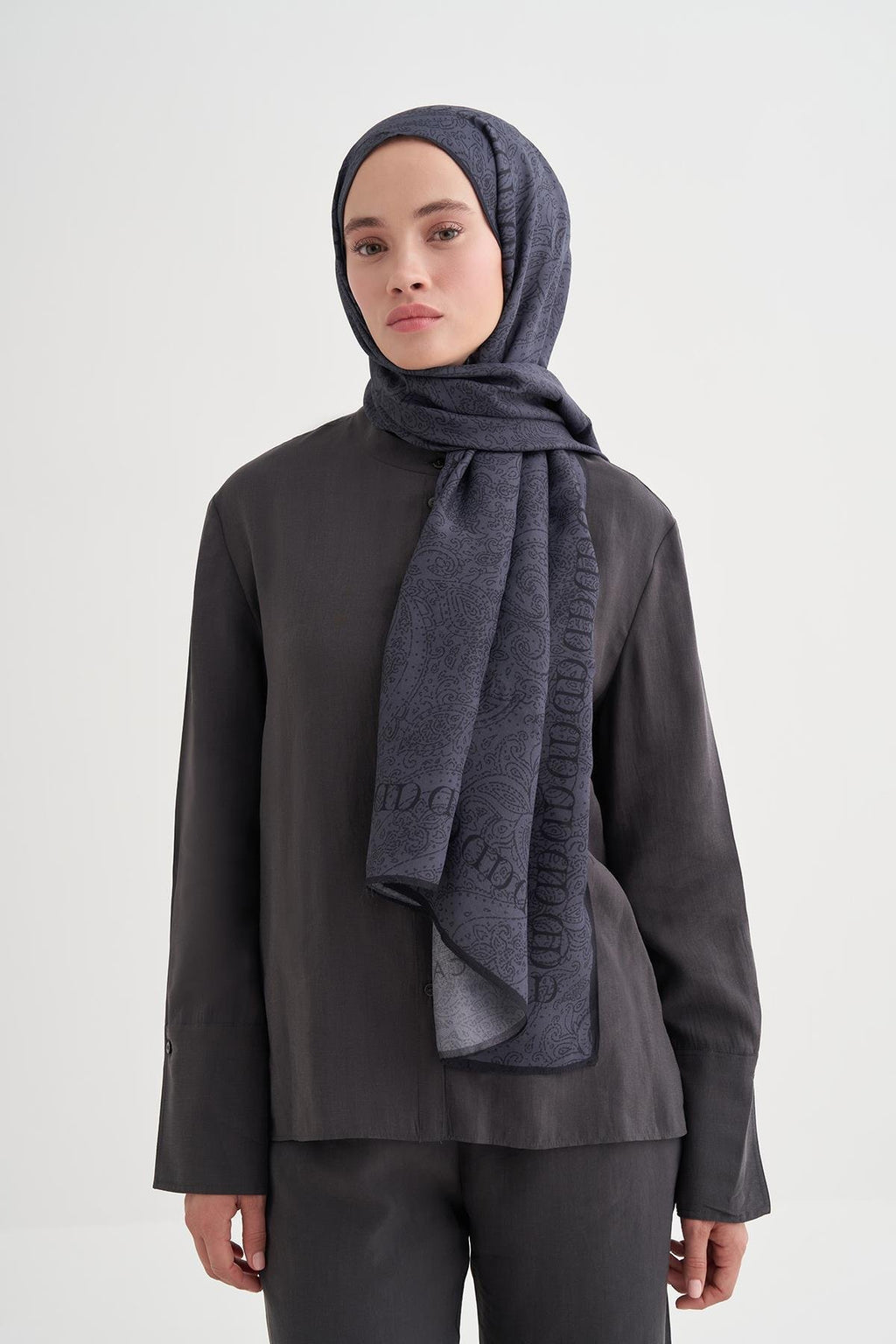 NAZENİN - Füme Floş Şal