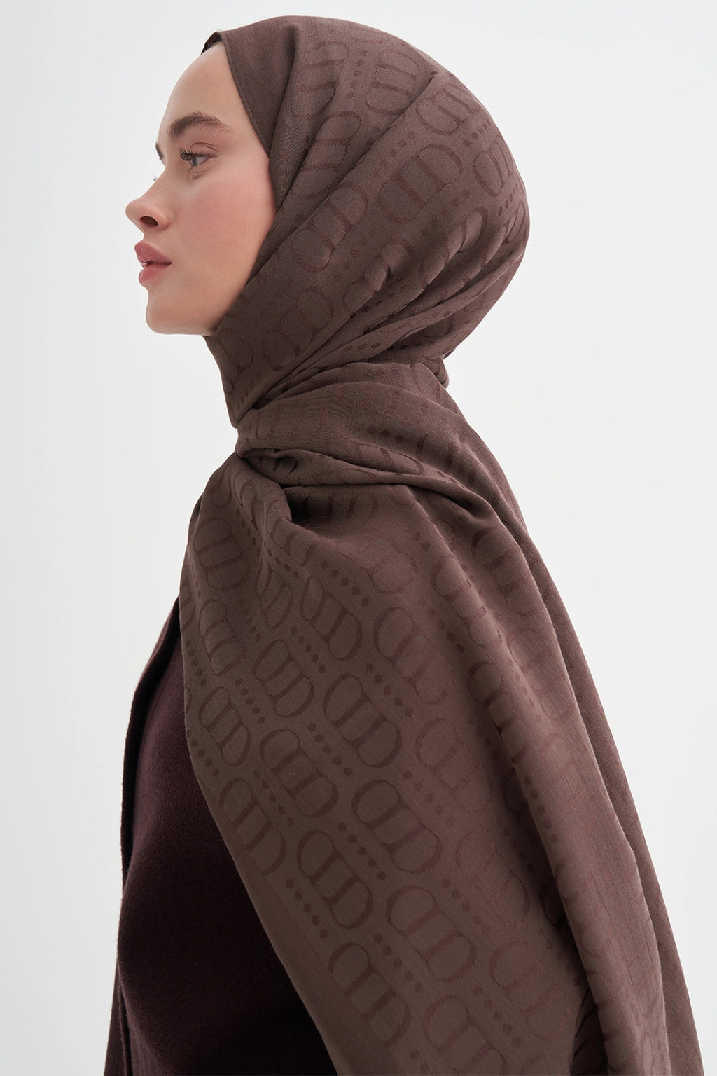 LİVA - Sütlü Kahve Pamuk Şal