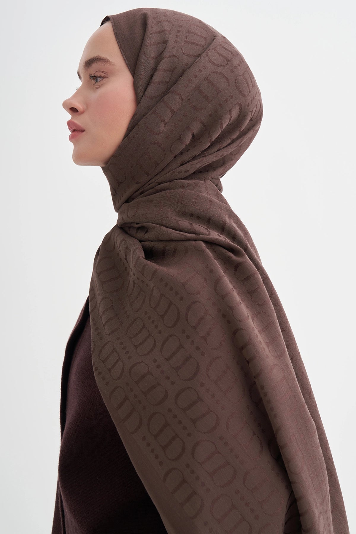 LİVA - Sütlü Kahve Pamuk Şal