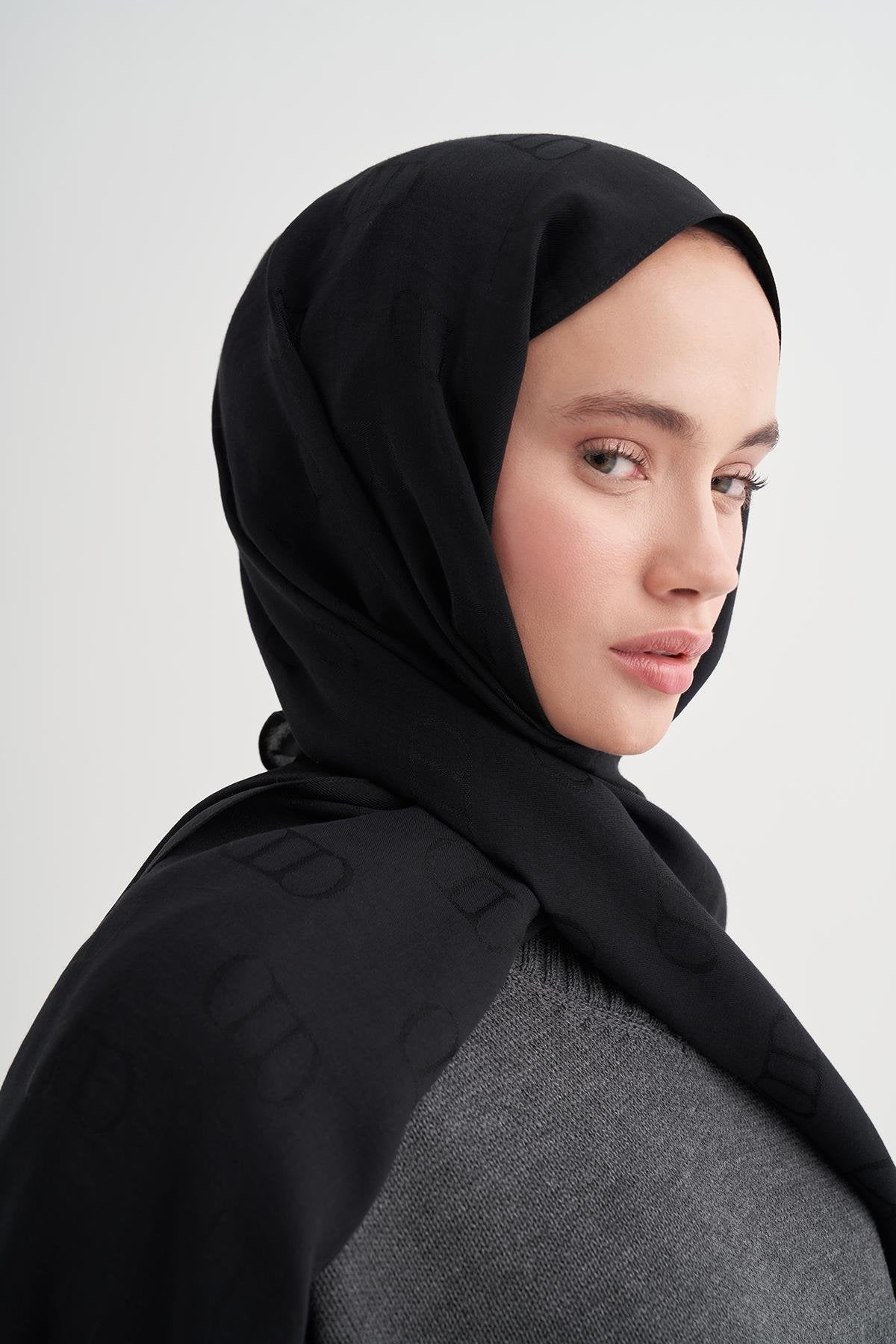 ALYA - Siyah Pamuk Şal