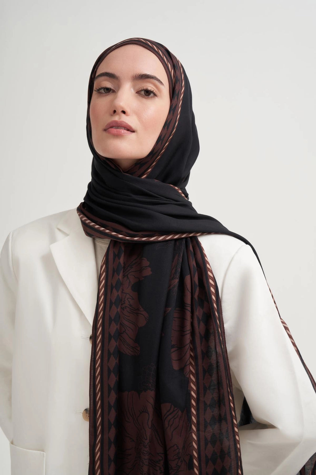 MÜHÜR - Siyah Viskon Şal