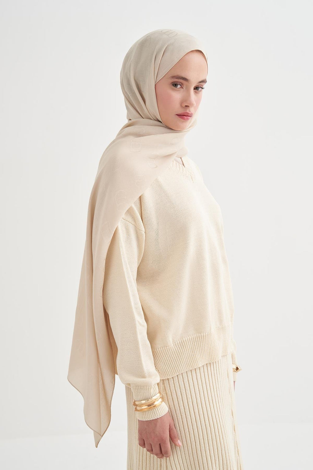 ALYA - Bej Pamuk Şal