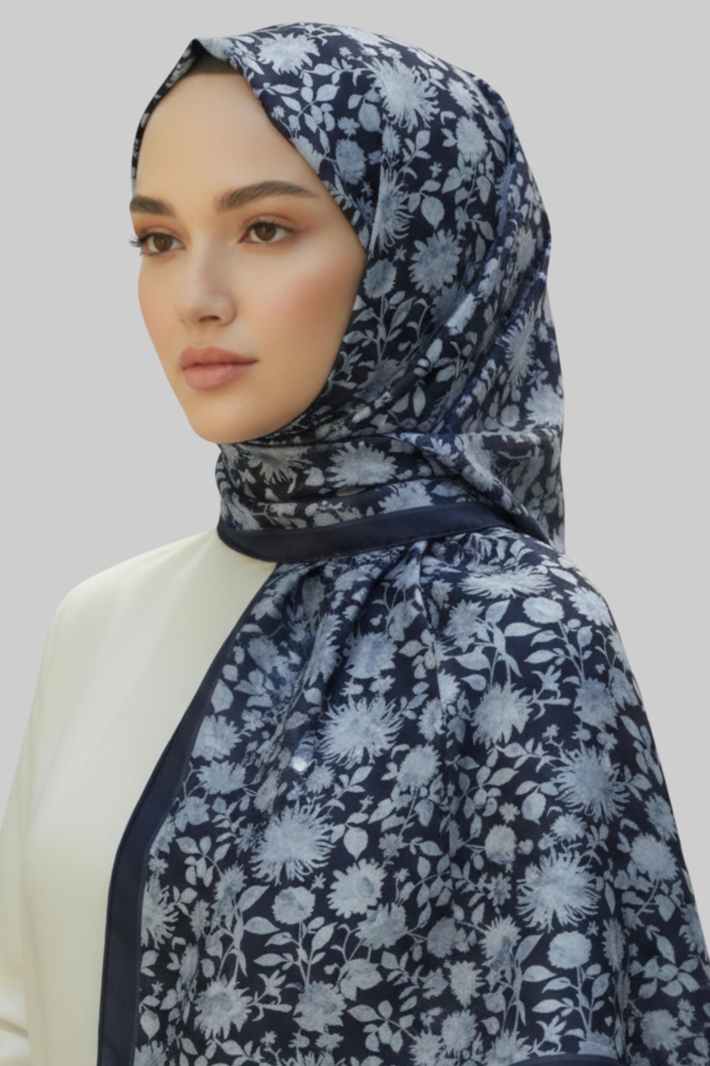 GONCA - Bordo Çiçek Dokulu Şal