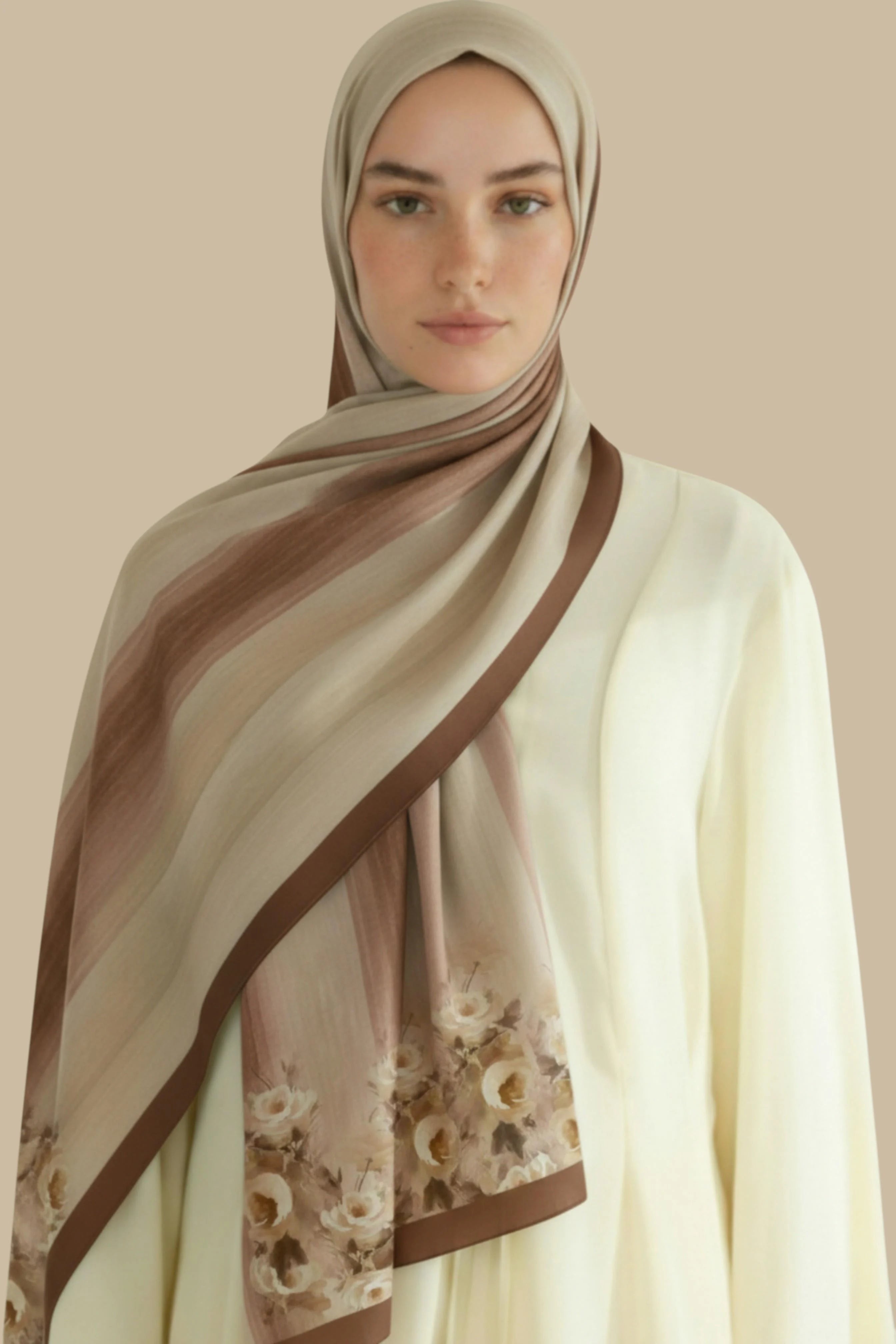 BAHAR - Kiremit Turuncu Viskon Şal