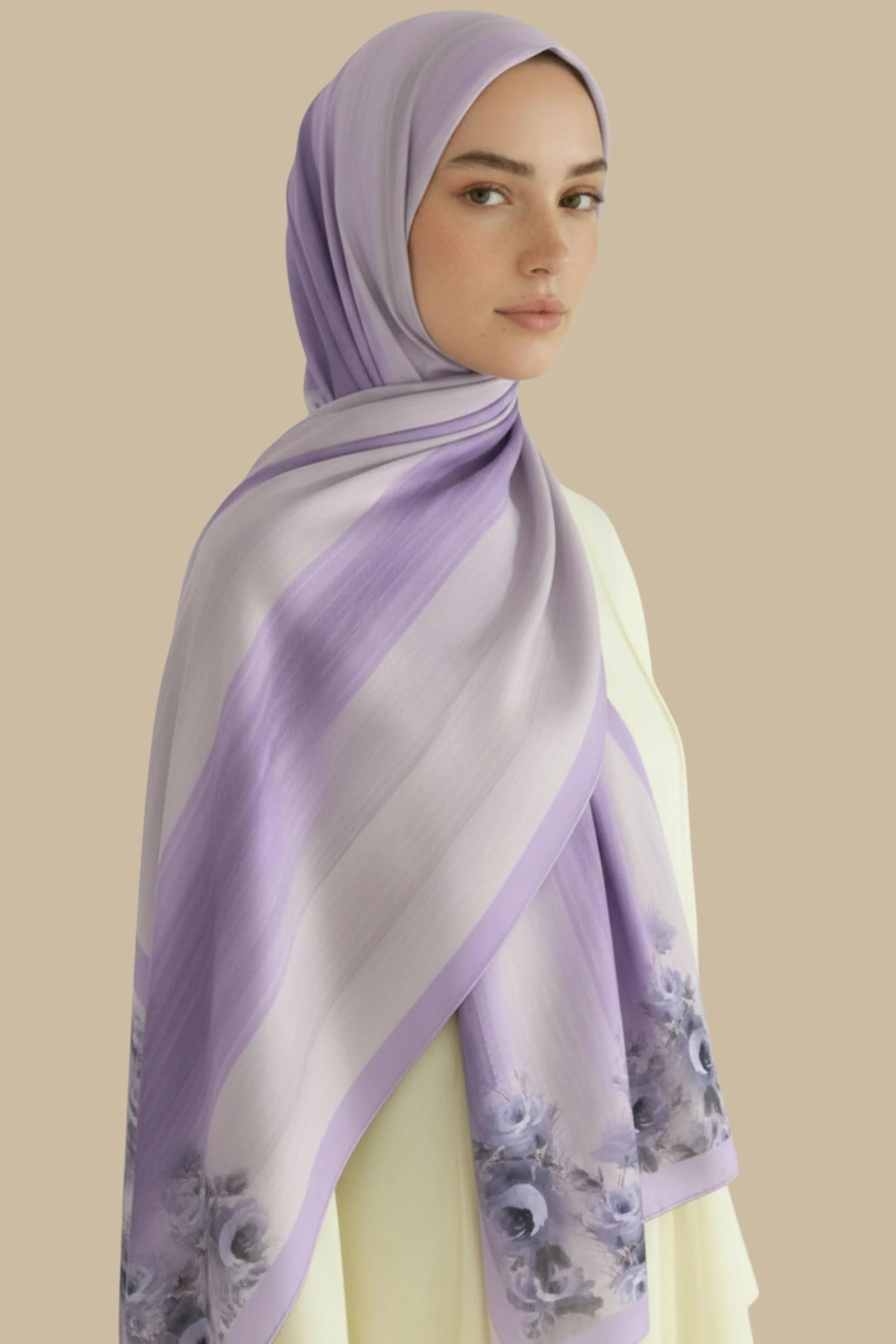 BAHAR - Lavanta Lila Viskon Şal