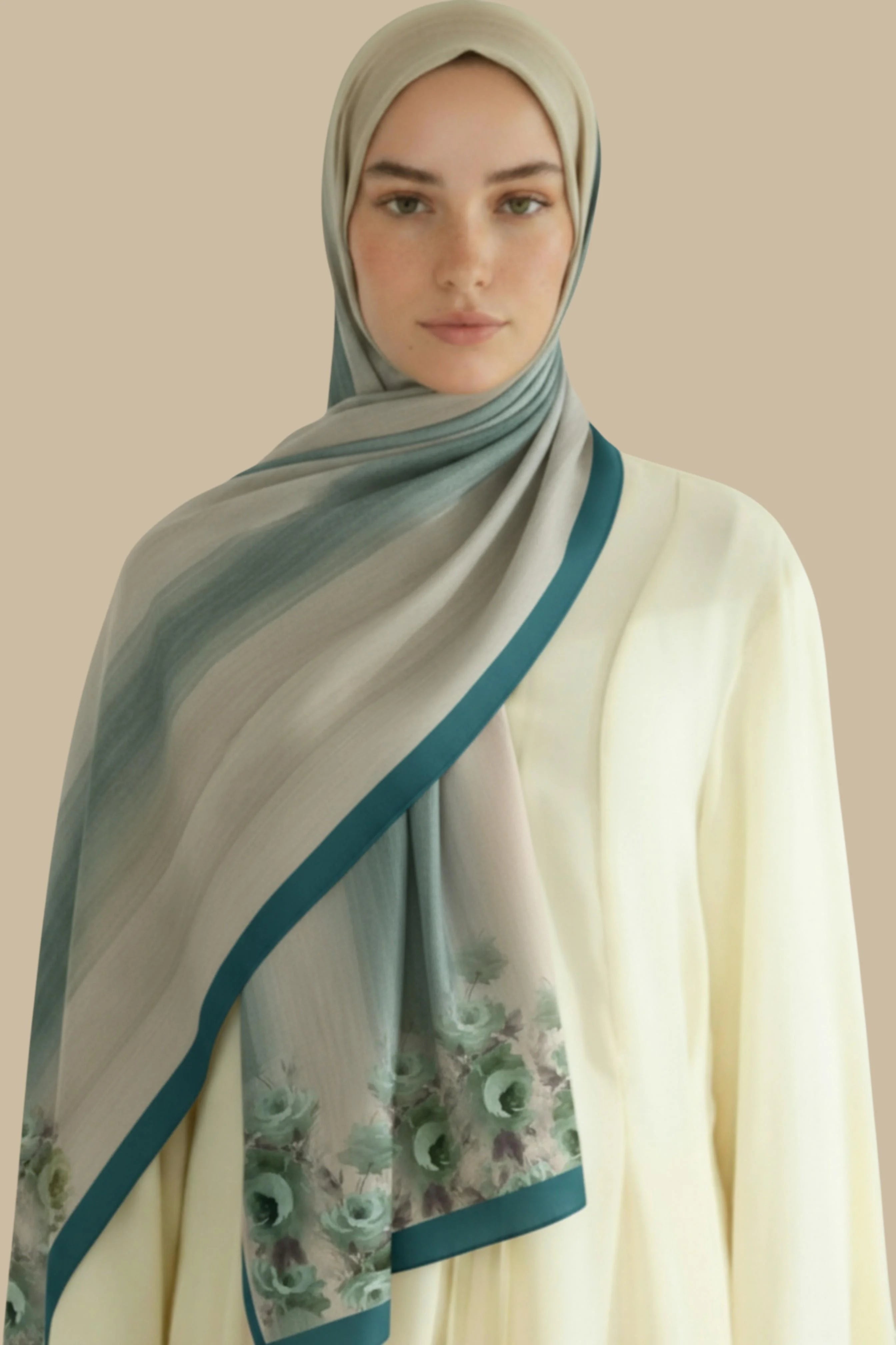 BAHAR - Kiremit Turuncu Viskon Şal