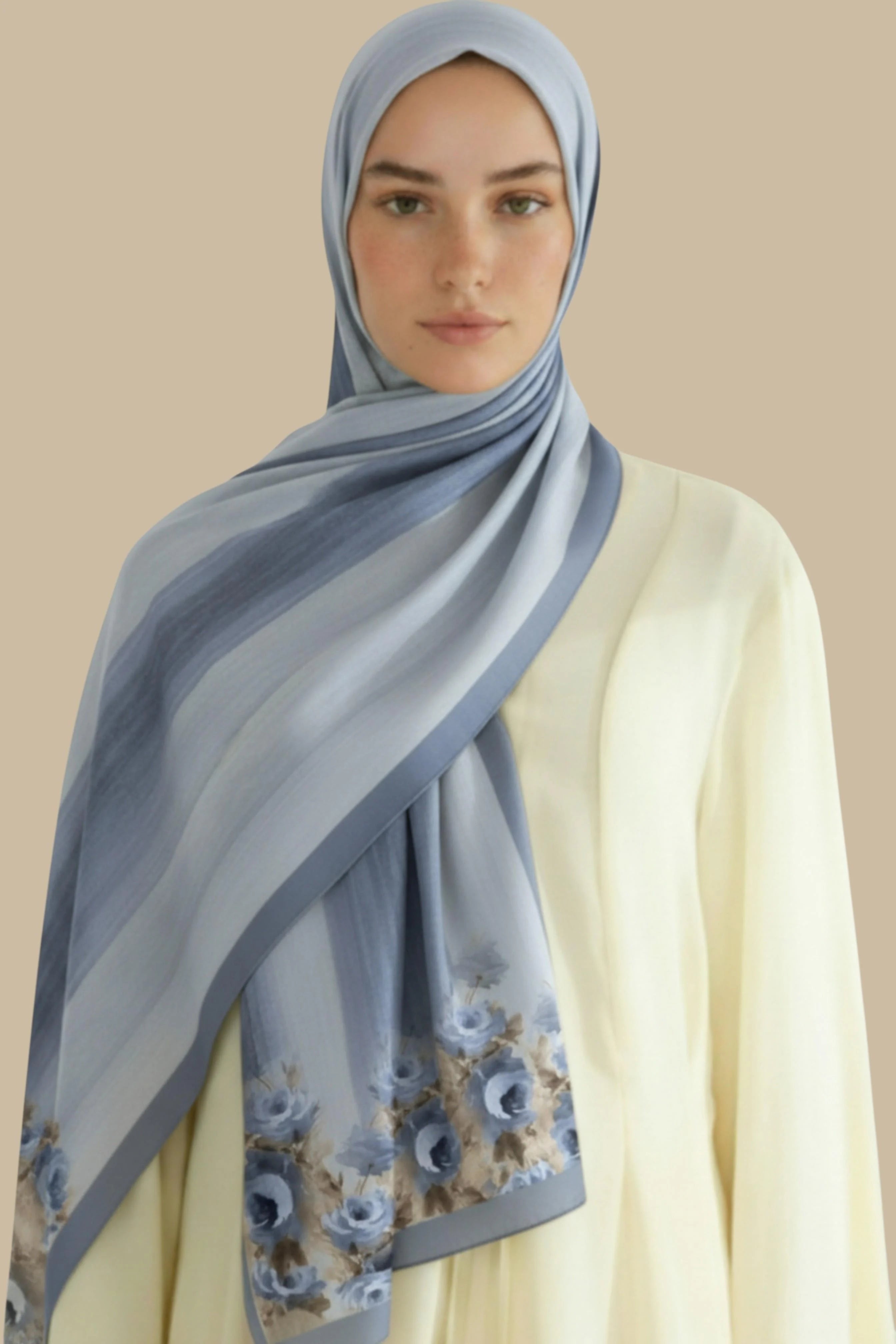 BAHAR - Buz Mavisi Viskon Şal