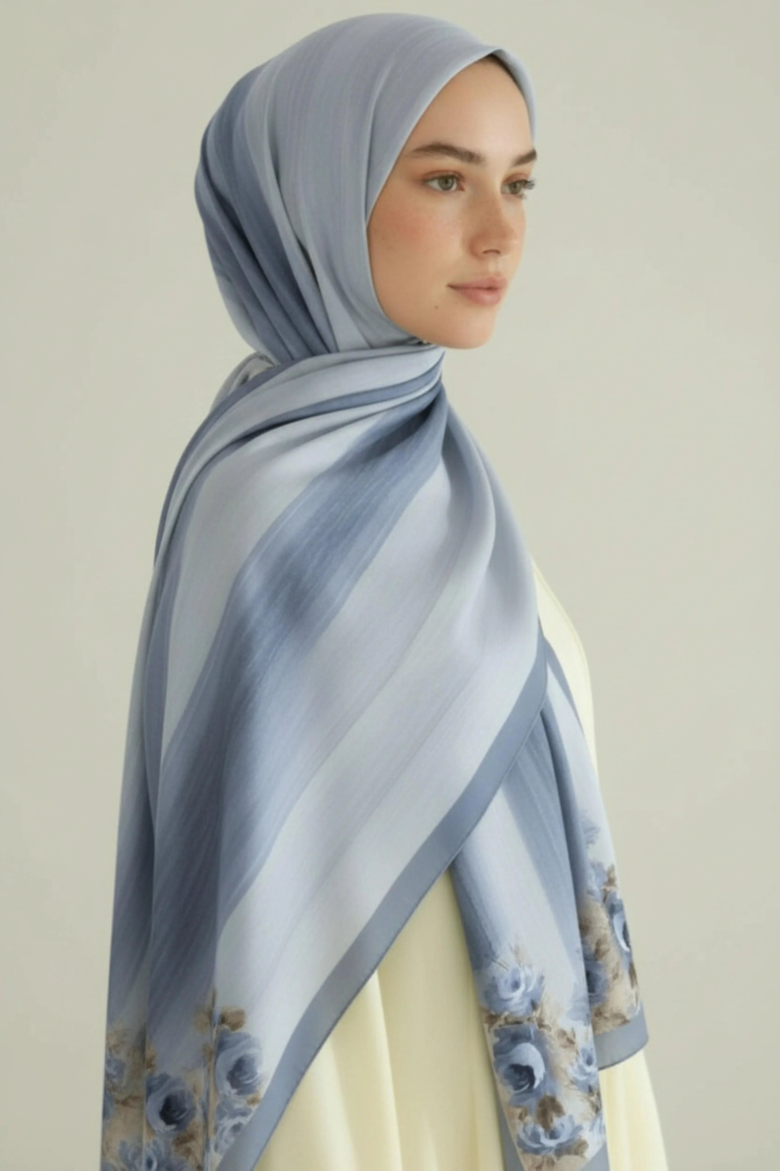 BAHAR - Buz Mavisi Viskon Şal