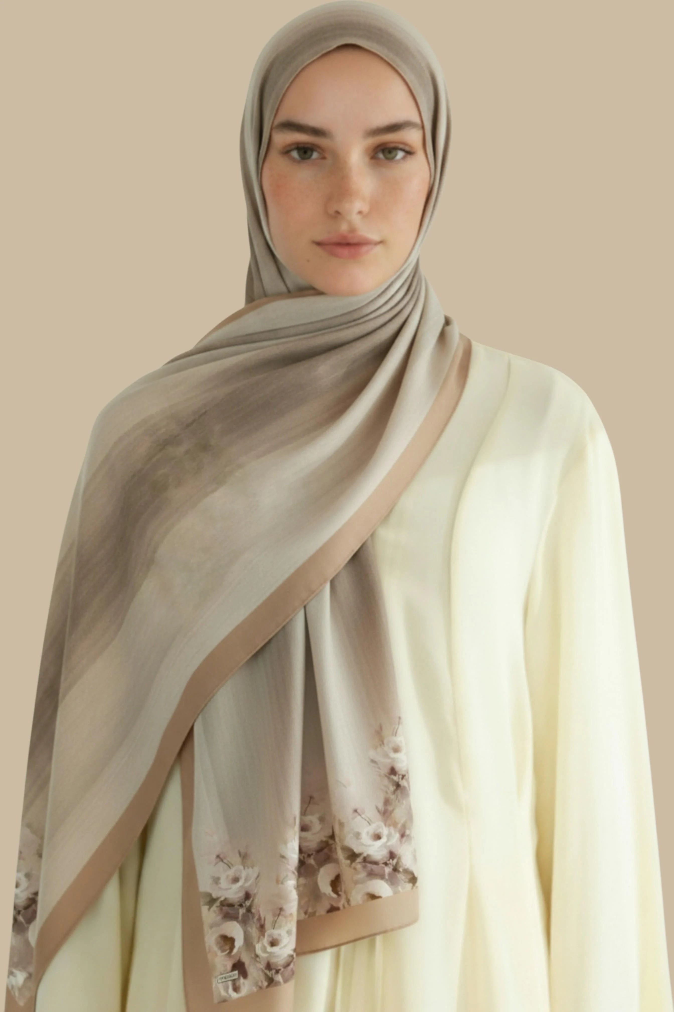 BAHAR - Kiremit Turuncu Viskon Şal