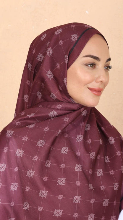 NUR - Siyah Koza Pamuk Şal