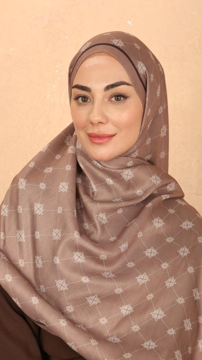 NUR - Siyah Koza Pamuk Şal