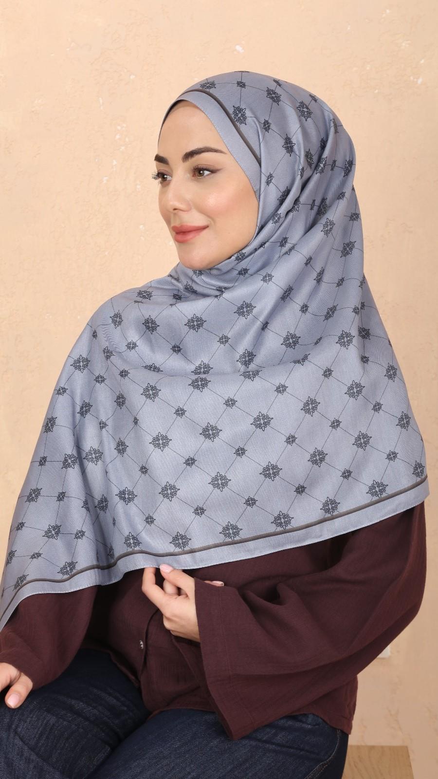 NUR - Buz Mavisi Koza Pamuk Şal